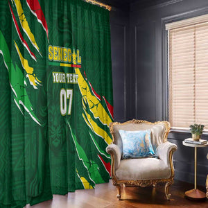 Custom Senegal Football Window Curtain Nations Cup 2024 Téranga Lions