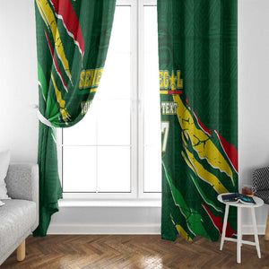 Custom Senegal Football Window Curtain Nations Cup 2024 Téranga Lions