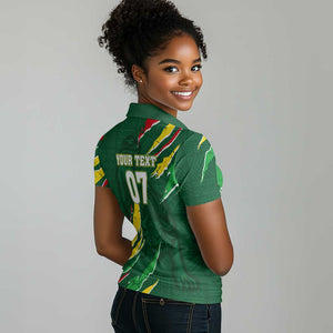 Custom Senegal Football Women Polo Shirt Nations Cup 2024 Téranga Lions