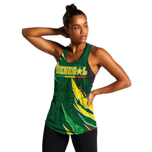 Custom Senegal Football Women Racerback Tank Nations Cup 2024 Téranga Lions