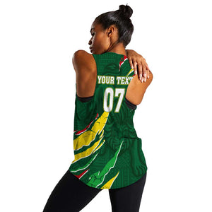 Custom Senegal Football Women Racerback Tank Nations Cup 2024 Téranga Lions