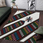 Habesha Kemis Inspired Tilet Pattern Area Rug White
