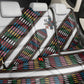 Habesha Kemis Inspired Tilet Pattern Back Car Seat Cover White