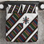 Habesha Kemis Inspired Tilet Pattern Bedding Set White