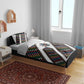 Habesha Kemis Inspired Tilet Pattern Bedding Set White