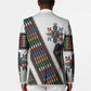 Habesha Kemis Inspired Tilet Pattern Blazer White