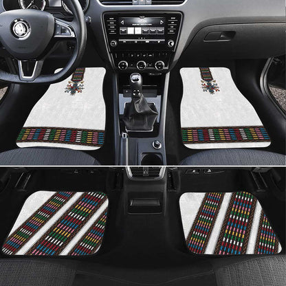 Habesha Kemis Inspired Tilet Pattern Car Mats White