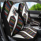 Habesha Kemis Inspired Tilet Pattern Car Seat Cover White