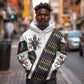 Habesha Kemis Inspired Tilet Pattern Hoodie White