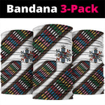Habesha Kemis Inspired Tilet Pattern Neck Gaiter White