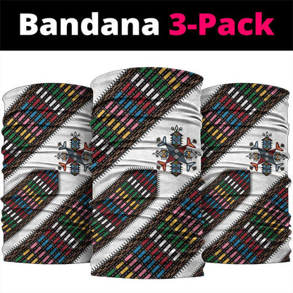 Habesha Kemis Inspired Tilet Pattern Neck Gaiter White