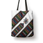 Habesha Kemis Inspired Tilet Pattern Tote Bag White
