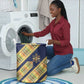 Habesha Kemis Inspired Tilet Pattern Laundry Basket Royal Blue - Gold