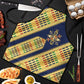 Habesha Kemis Inspired Tilet Pattern Apron Royal Blue - Gold