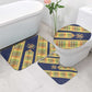Habesha Kemis Inspired Tilet Pattern Bathroom Set Royal Blue - Gold