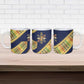 Habesha Kemis Inspired Tilet Pattern Ceramic Mug Royal Blue - Gold