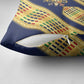 Habesha Kemis Inspired Tilet Pattern Pillow Cover Royal Blue - Gold