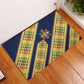 Habesha Kemis Inspired Tilet Pattern Rubber Doormat Royal Blue - Gold