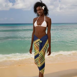 Habesha Kemis Inspired Tilet Pattern Sarong Royal Blue - Gold
