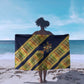 Habesha Kemis Inspired Tilet Pattern Sarong Royal Blue - Gold