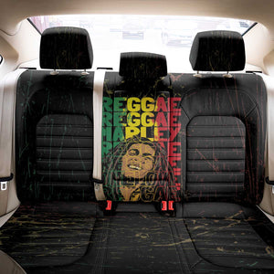 Reggae King Marley Back Car Seat Cover Typeset Grunge Style