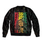 Reggae King Marley Bomber Jacket Typeset Grunge Style
