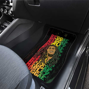 Reggae King Marley Car Mats Typeset Grunge Style