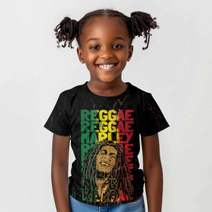 Reggae King Marley Kid T shirt Typeset Grunge Style