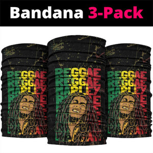 Reggae King Marley Neck Gaiter Typeset Grunge Style LT7