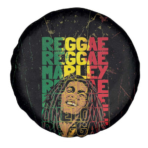 Reggae King Marley Spare Tire Cover Typeset Grunge Style