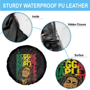 Reggae King Marley Spare Tire Cover Typeset Grunge Style