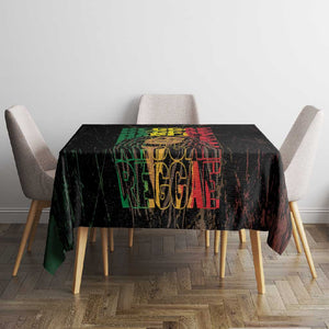 Reggae King Marley Tablecloth Typeset Grunge Style