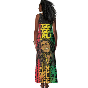 Reggae King Marley Tank Maxi Dress Typeset Grunge Style