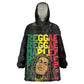 Reggae King Marley Wearable Blanket Hoodie Typeset Grunge Style