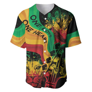 Reggae Day Baseball Jersey One Love One Heart