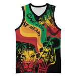 Reggae Day Basketball Jersey One Love One Heart LT7