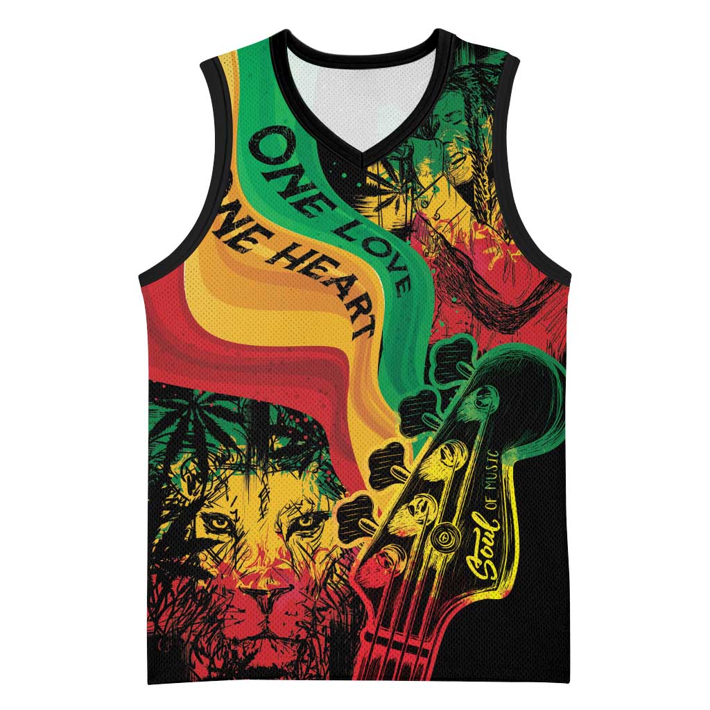 Reggae Day Basketball Jersey One Love One Heart LT7
