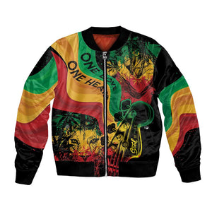 Reggae Day Bomber Jacket One Love One Heart