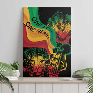 Reggae Day Canvas Wall Art One Love One Heart