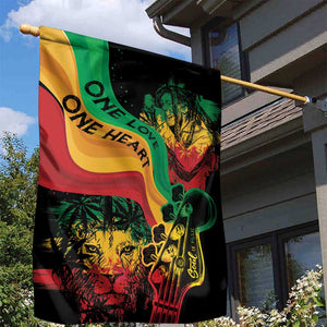 Reggae Day Garden Flag One Love One Heart