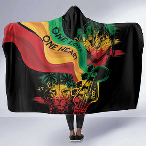 Reggae Day Hooded Blanket One Love One Heart