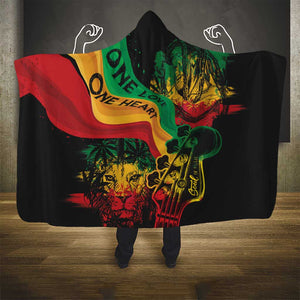 Reggae Day Hooded Blanket One Love One Heart