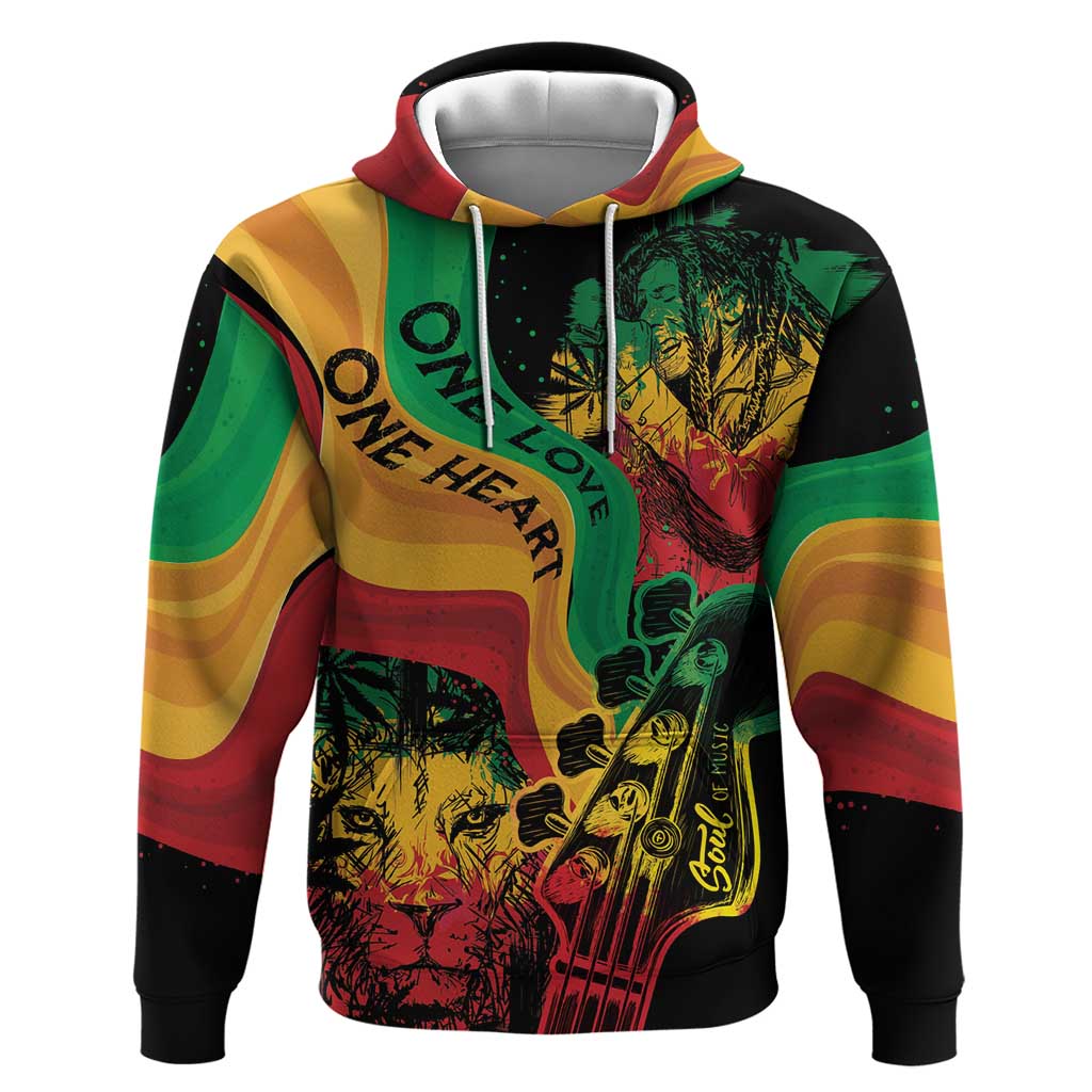 Reggae Day Hoodie One Love One Heart