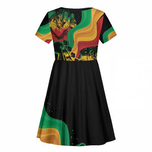 Reggae Day Kid Short Sleeve Dress One Love One Heart