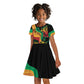 Reggae Day Kid Short Sleeve Dress One Love One Heart