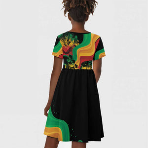 Reggae Day Kid Short Sleeve Dress One Love One Heart