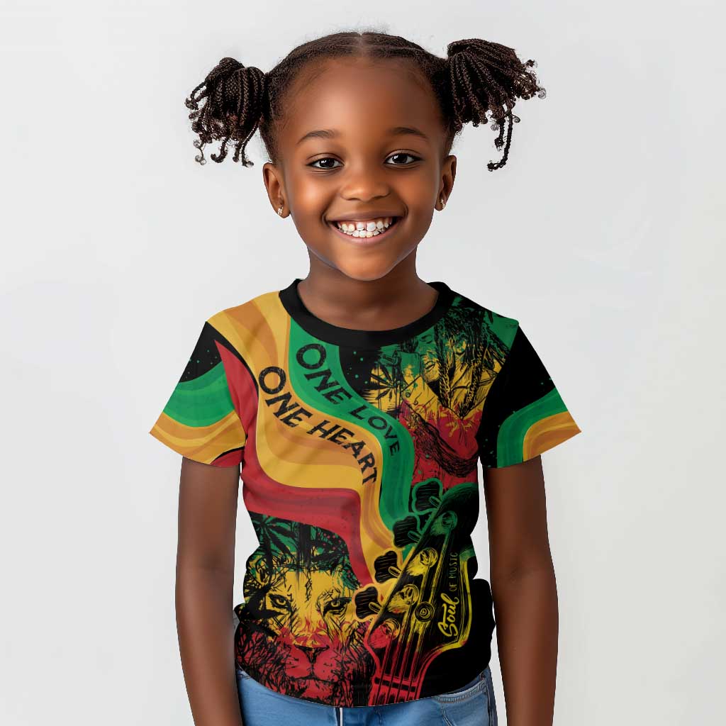 Reggae Day Kid T shirt One Love One Heart