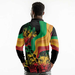 Reggae Day Long Sleeve Polo Shirt One Love One Heart