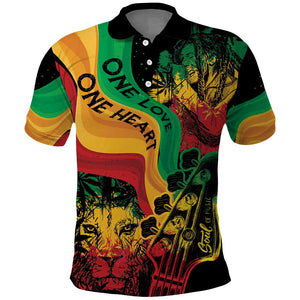 Reggae Day Polo Shirt One Love One Heart