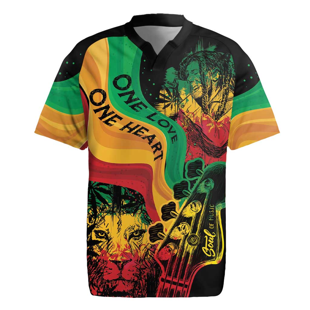 Reggae Day Rugby Jersey One Love One Heart